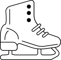 Ice skating line icon