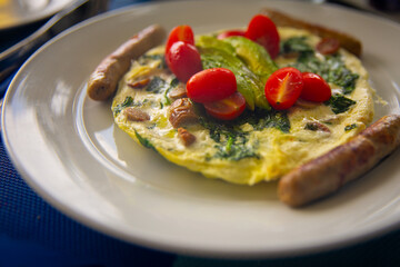 Frittata with Tomatoes and Sausage