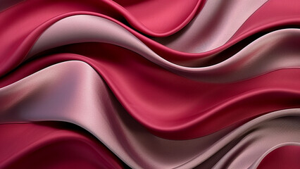 Obraz premium Cranberry and Steel Grey Fluid Color Waves Abstract Patterns