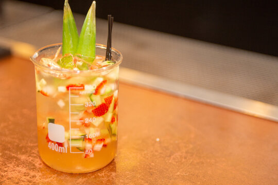 Drink in a beacker