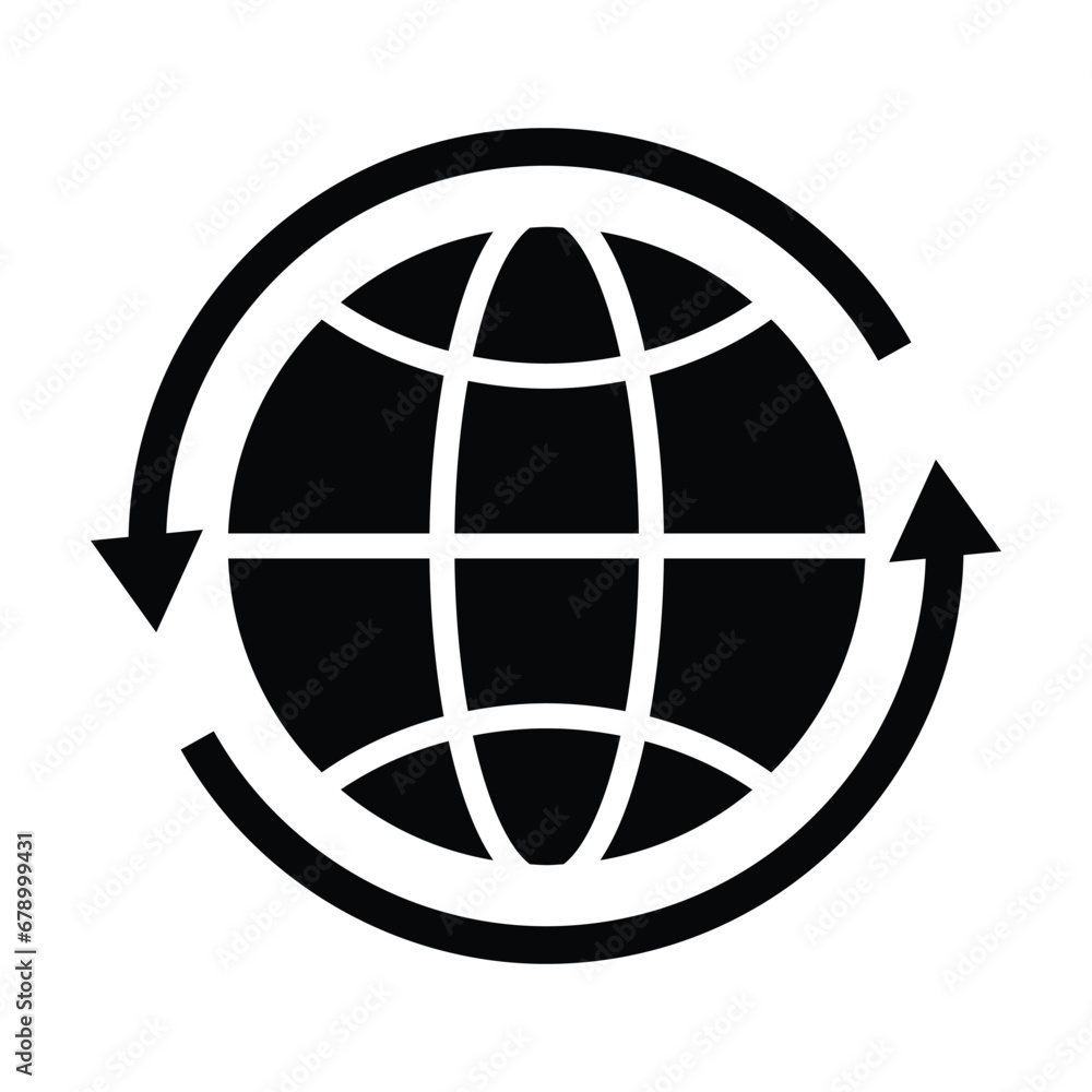 Poster around the world vector icon