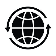 Around the world vector icon	
