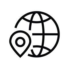 Global navigation map vector icon	