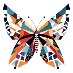 Geometric Butterfly Silhouette Artwork