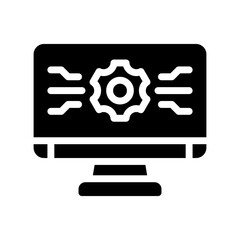 virtual assistant glyph icon