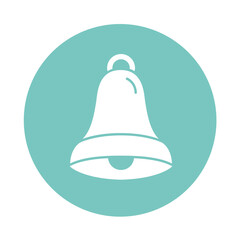 Christmas Bell Round Icon Vector Illustration Isolated on Transparent Background. Use for Xmas, Decoration, Greeting Card Etc.