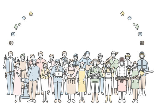 色々な職業の人のフレーム