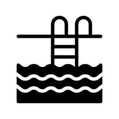 swimming pool glyph icon