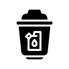 dustbin glyph icon