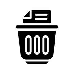 rubbish glyph icon