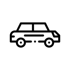Obraz premium convertible car line icon