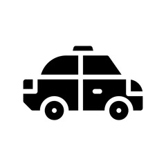 taxi glyph icon
