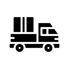 Fototapeta premium pick up truck glyph icon