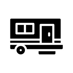 camper van glyph icon