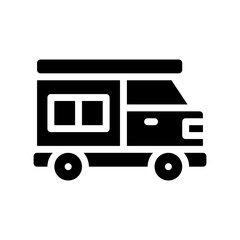 camper van glyph icon
