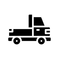 pick up truck glyph icon