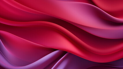 Fototapeta premium Ruby Red and Amethyst Purple Fluid Waves Abstract Pattern