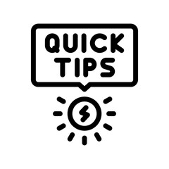 quick tips line icon