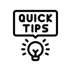 tips and tricks line icon