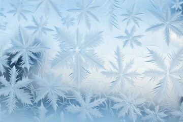 Beautiful frost pattern on a window