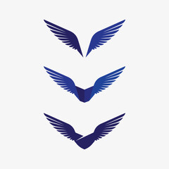 Fototapeta na wymiar Wings logo vector icon symbol illustration design template