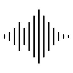 Soundwave equalizer isolated. Abstract music wave, radio signal frequency, and digital voice visualisation. Vector illustration.