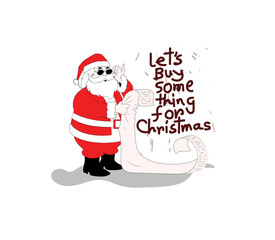 Santa Claus Lets buy Something for Christmas