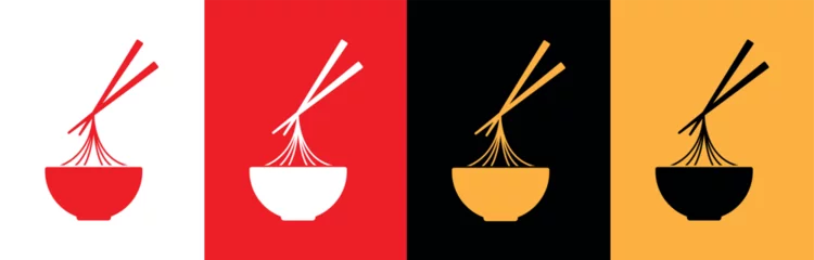 Deurstickers noodle food © selim