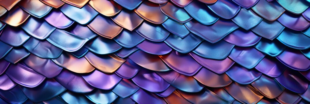 dragon scales, blue metallic background wallpaper, generative AI