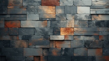 A close up of a brick wall with a rusted surface