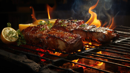 barbecue on the grill