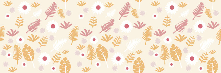 summer floral background Vector seamless. leaf pattern Seamless pattern hand-drawn with tropical leaves. floral seamless pattern with leaves The geometric pattern