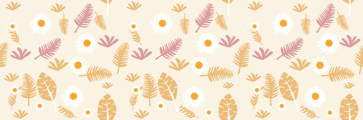 summer floral background Vector seamless. leaf pattern Seamless pattern hand-drawn with tropical leaves. floral seamless pattern with leaves The geometric pattern