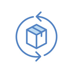 Return icon isolate white background vector stock illustration