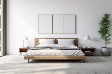 Tranquil and Chic Bedroom Oasis with Modern Minimalist Design