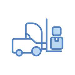 Forklift icon isolate white background vector stock illustration