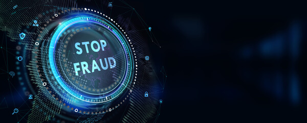 Fraud Alert Caution Defend Guard Notify Protect Concept. 3d illustration