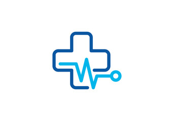 Obraz premium stethoscope logo healthcare and medical design vector illustration