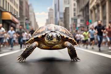 Turbo Turtles Racing to Victory,, 
Shell Sprint  Turtles at Full Speed Generative Ai
