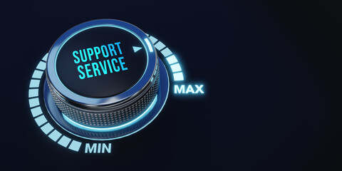 Fototapeta na wymiar Business, Technology, Internet and network concept. Technical Support Center customer service. 3d illustration