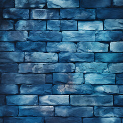 Blue brick wallpaper texture