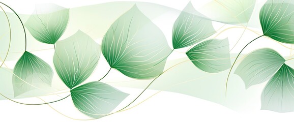 Artistic Background Featuring Leaf, Wave.