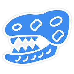 Vector Design Dinosaur Fossil Icon Style