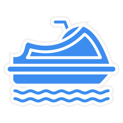 Vector Design Jet Ski Icon Style