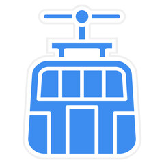 Vector Design Tramcar Icon Style