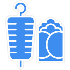 Vector Design Doner Kebab Icon Style