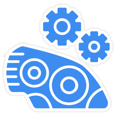 Vector Design Headlight Restoration Icon Style