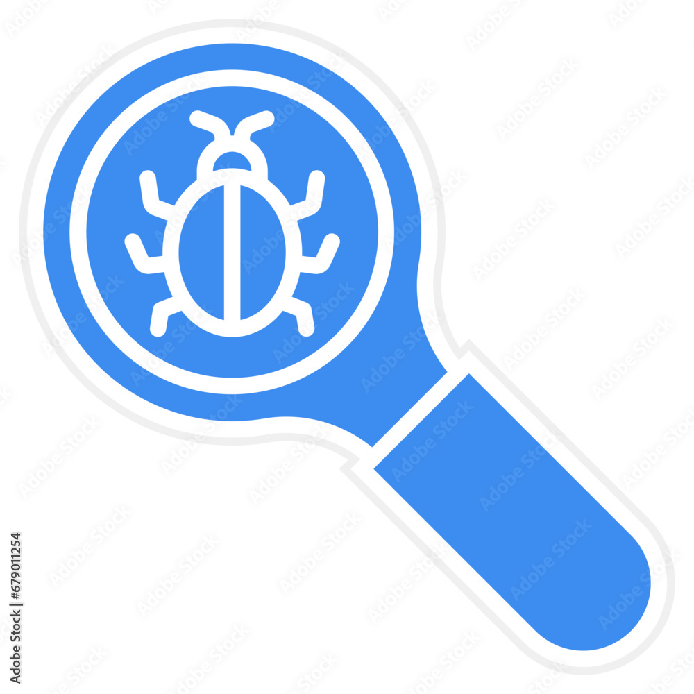 Poster vector design virus scan icon style