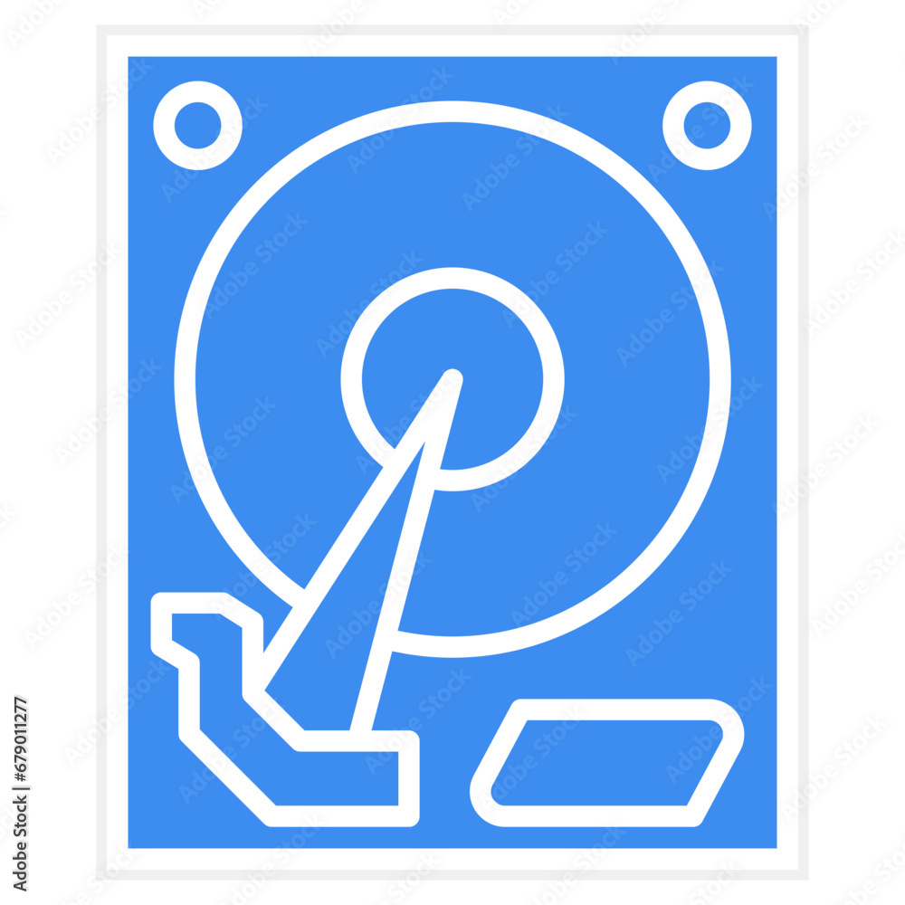 Poster vector design hard disk icon style
