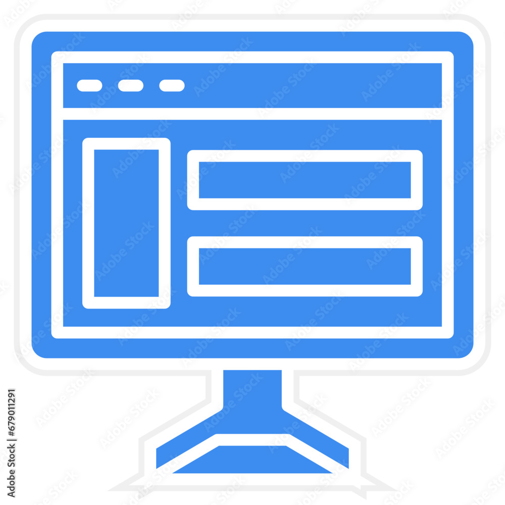 Poster vector design computer website icon style
